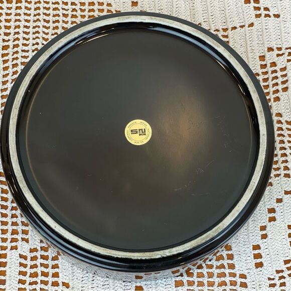 Vintage NAGONA JAPAN black and floral short round vase || Vintage trinket || - Picture 8 of 8